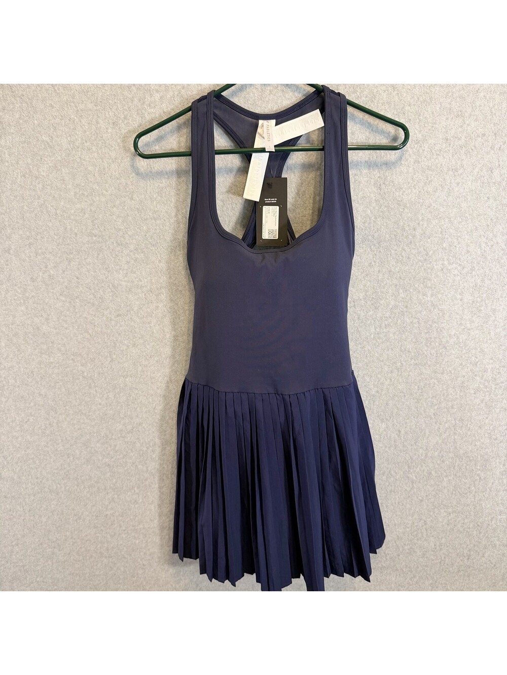 🔥NEW🔥Fabletics Hot Shot Pleated Dress Navy Blue Tennis Golf Pleated Size S